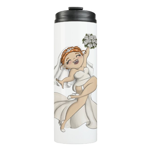 Happy Bride 03 Thermosbecher (Vorderseite)