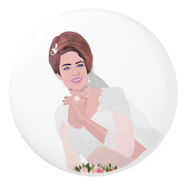 HAPPY BRIDE KERAMIKKNAUF (Vorderseite)