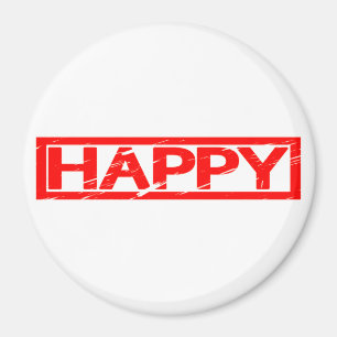 Happy Briefmarke Magnet