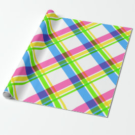 Happy & Bright Kariert Wrapping Paper Geschenkpapier