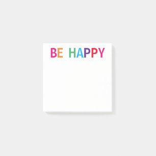 Happy Bright Multicolored 3 x 3 Post-it Klebezettel