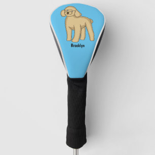 Happy Brown Poodle Cartoon Illustration Golf Headcover