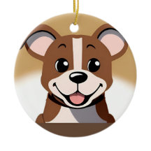 Happy Brown Puppy Dog Lächeln hell
