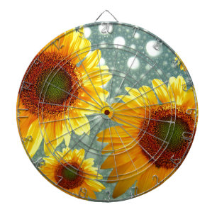 Happy Bubbly Sunblumen Dartscheibe