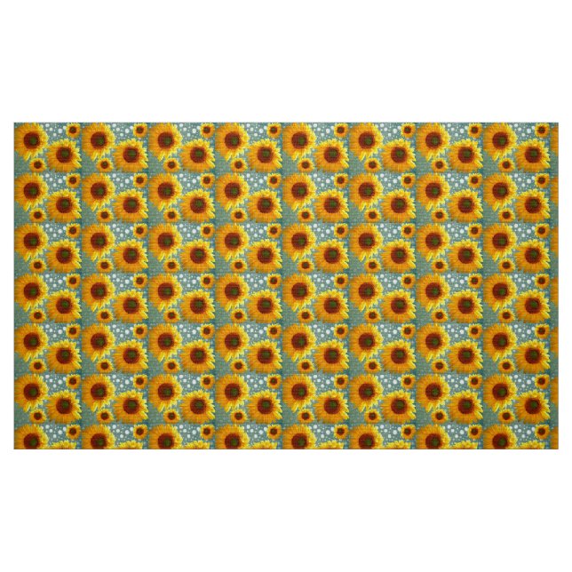 Happy Bubbly Sunblumen Stoff (Fat Quarter (45,7 x 55,9 cm))