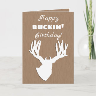 Happy Buckin Birthday Jagd Karte