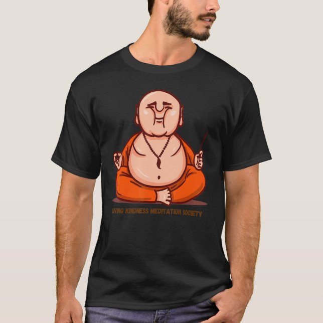 Happy Buddha Loving Kindness Metta Blessing Prayer T-Shirt (Vorderseite)