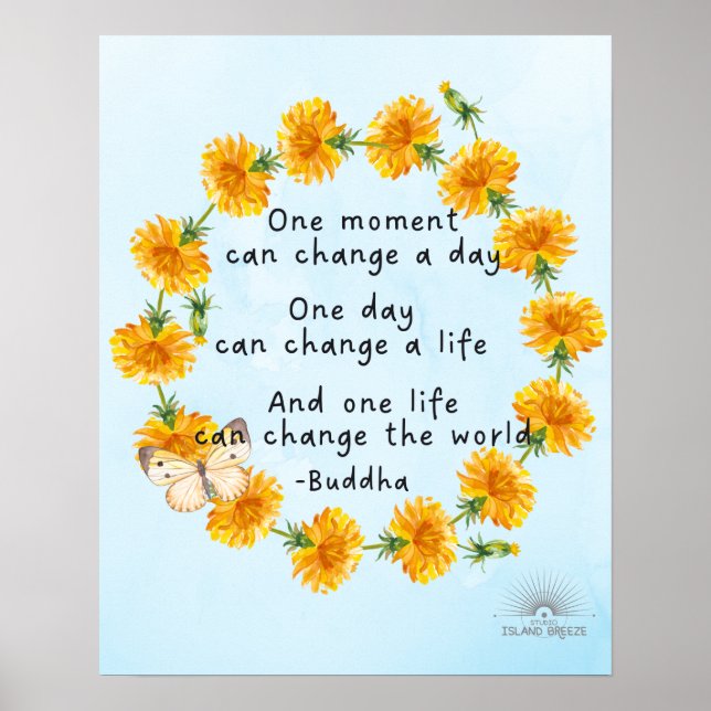 Happy Buddha Zitat Poster (Vorne)