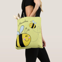 Happy Bumble Bees Flying Heart Personalisiert
