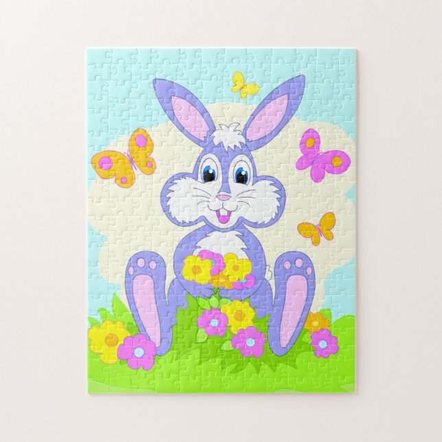 Happy Bunny Butterflies Blume Niedliches Lila Kani (Vertikal)