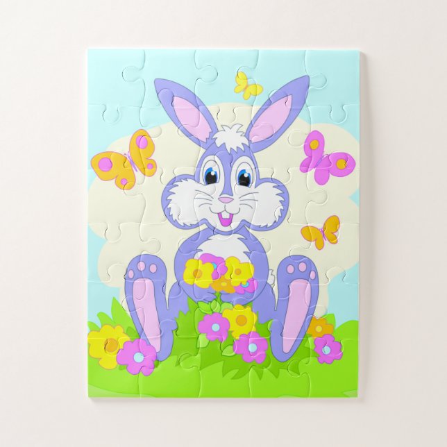 Happy Bunny Butterflies Blume Niedliches Lila Kani (Vertikal)