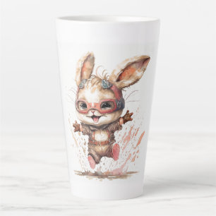 Happy Bunny Latte Tasse