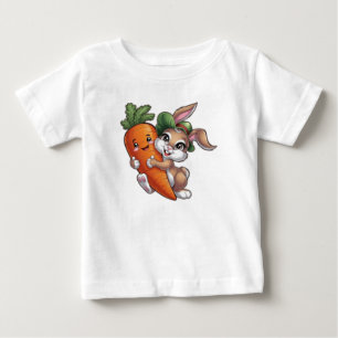 Happy Bunny mit einer riesigen Karotte Baby T-shirt