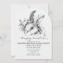 Happy Bunny Oaster Brunch & Egg Hunt Einladung