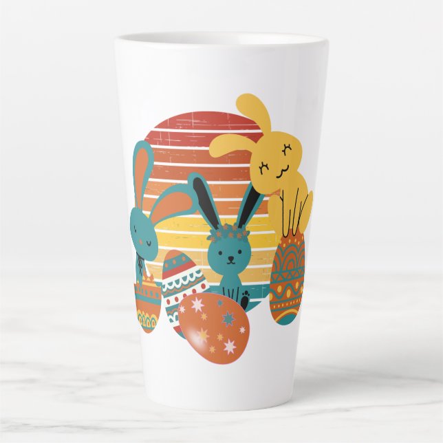 Happy Bunny, Ostereier, Niedlich Milchtasse (Vorderseite)