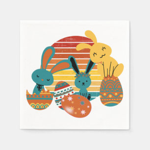 Happy Bunny, Ostereier, Niedlich Serviette