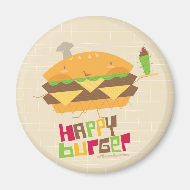 Happy Burger Magnet (Vorne)