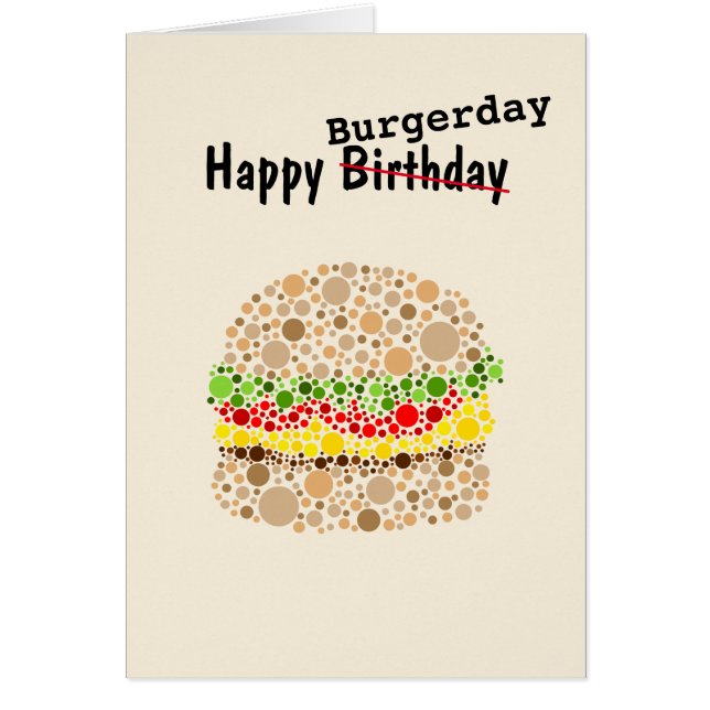 Happy Burgerday Burger in Dots (Vorne)
