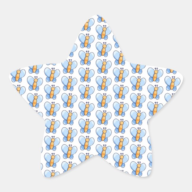 Happy Butterfly Baby Shower Stickers (Vorderseite)