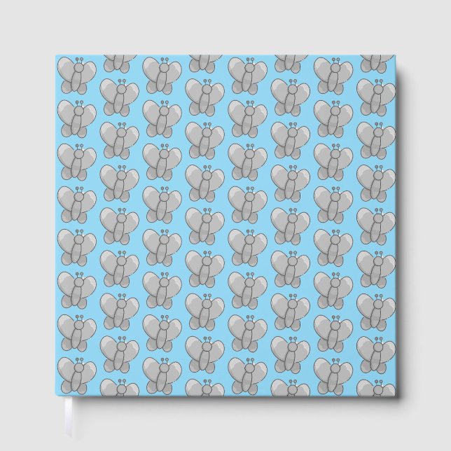 Happy Butterfly BabyShower Foil Gästebuch (Vorderseite)
