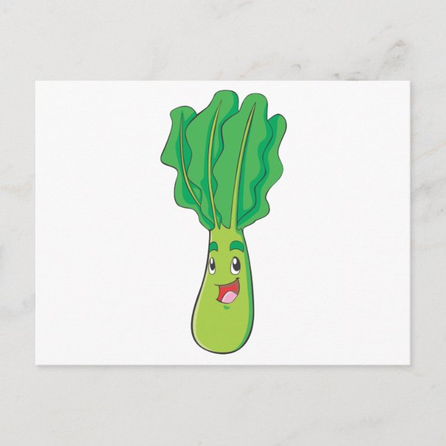 Happy Cabbage Gemüse Postkarte (Vorderseite)