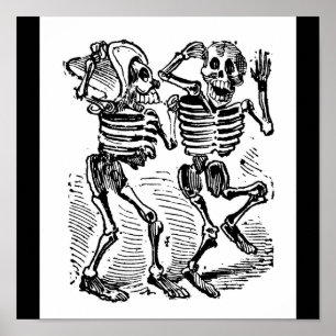 "Happy Calaveras" Mexikos Tag der Toten Poster