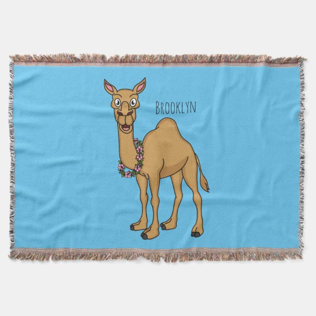 Happy Camel Cartoon Illustration Decke (Vorderseite)