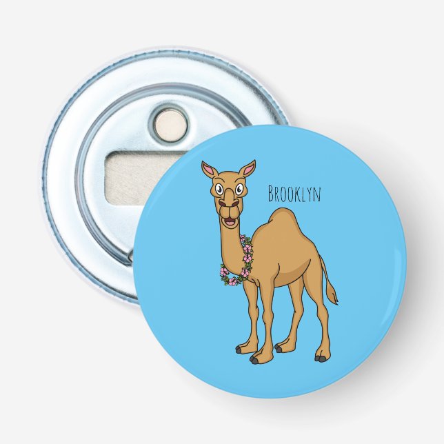 Happy Camel Cartoon Illustration Flaschenöffner (Vorderseite)