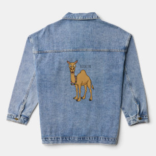 Happy Camel Cartoon Illustration Jeansjacke