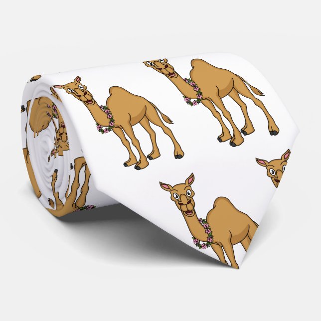 Happy Camel Cartoon Illustration Krawatte (Gerollt)