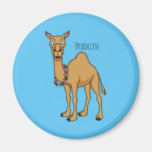 Happy Camel Cartoon Illustration Magnet