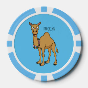 Happy Camel Cartoon Illustration Pokerchips