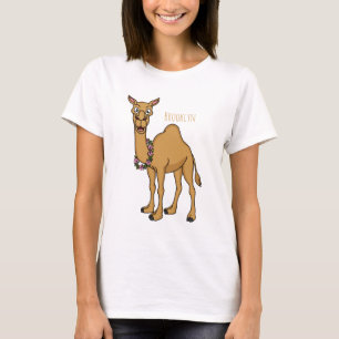 Happy Camel Cartoon Illustration T-Shirt
