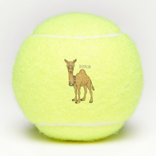 Happy Camel Cartoon Illustration Tennisbälle
