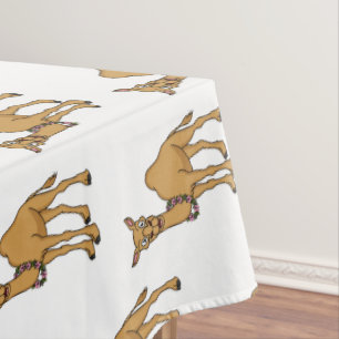 Happy Camel Cartoon Illustration Tischdecke