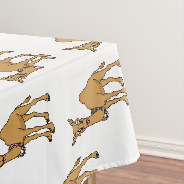 Happy Camel Cartoon Illustration Tischdecke (Beispiel)