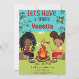 Happy Camper 1 Geburtstag Einladungskarte