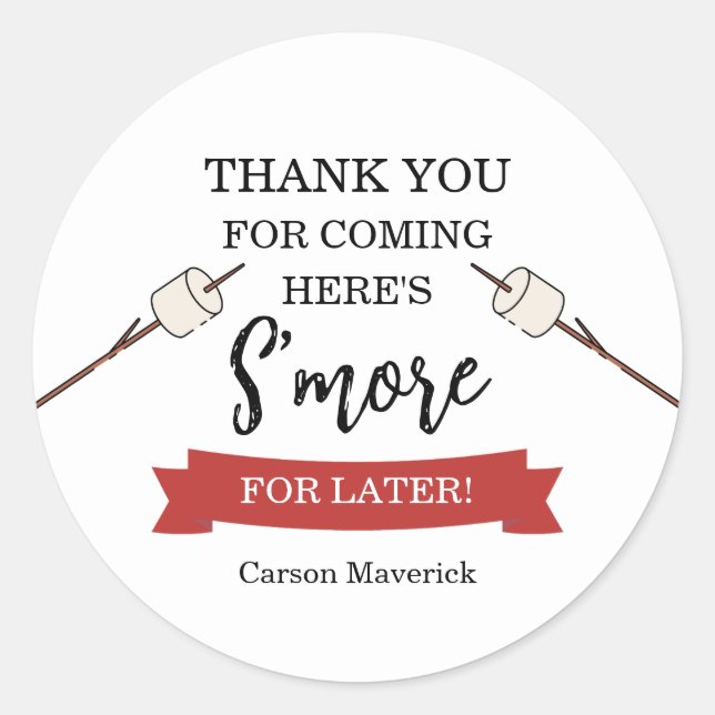 Happy Camper Adventure Birthday Runder Aufkleber (Vorderseite)