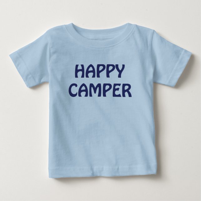 Happy Camper Backpack Säugling Blue T - Shirt (Vorderseite)