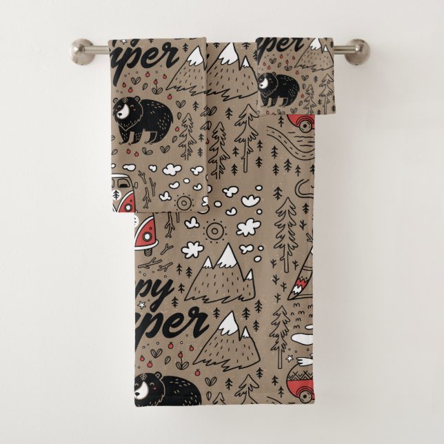 Happy Camper Badhandtuch Set (Insitu)