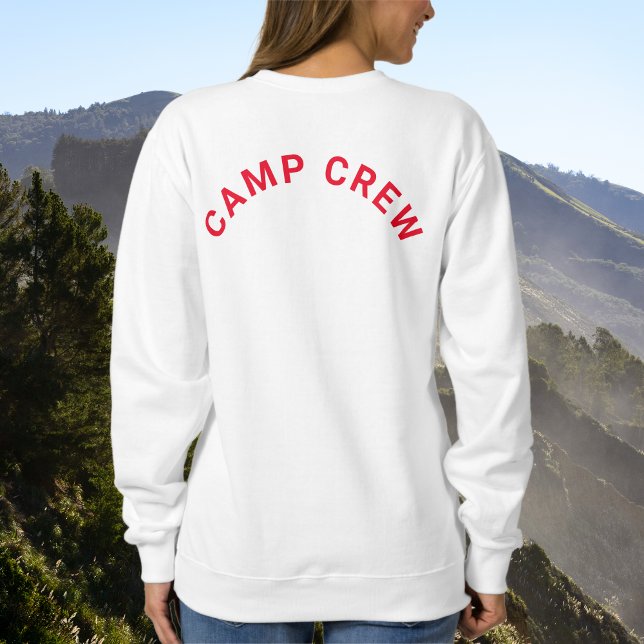 Happy Camper Camp Crew Retro Red White Sweatshirt (Von Creator hochgeladen)