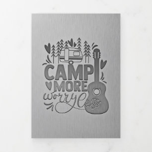 Happy Camper Camp mehr Sorgen Dreifach Gefaltete Karte