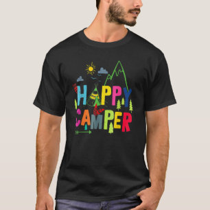 Happy Camper Camping Bergsee-Zauber Männer Frauen  T-Shirt