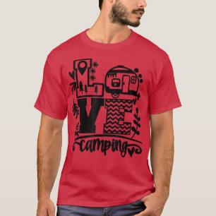 Happy Camper Camping Liebe Camping Life Funny Men  T-Shirt