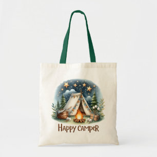 "Happy Camper" Camping Tote Bag Tragetasche