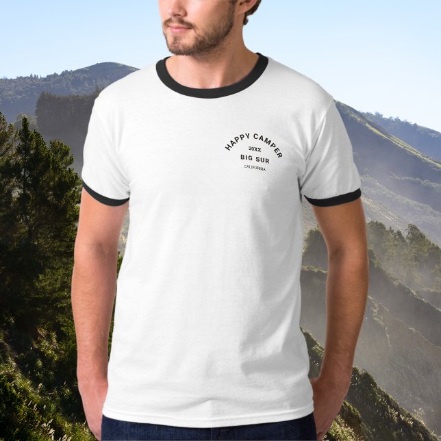 Happy Camper Camping Tour Vintag T-Shirt (Von Creator hochgeladen)