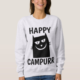 Happy Camper, Campurr Funny Cat T - Shirt