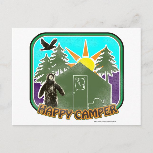 Happy Camper Color Postkarte (Vorderseite)
