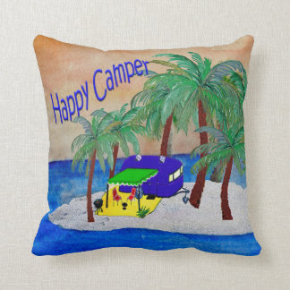 Happy Camper coussin amusant