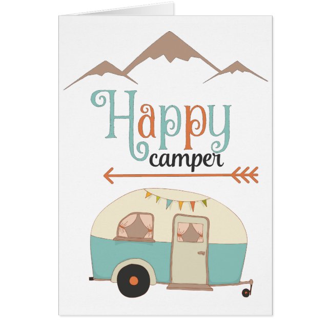 Happy Camper Cute Retro RV (Devant)